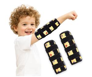 2 Pezzi Dito Bambini Dita Guardia, Tutore Per Pollice E Dito Del Bambino, Prevenire Che I Bambini Si Succhino Le Dita E Si Mangino Le Unghie, Reggibraccio Bambino (Palline Gialle)