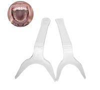 2 pezzi Divaricatore Labiale per Ortodonzia Sino Dental Trasparente Intraorale - Apribocca per Fotografie (S x 2)