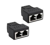 2 Pezzi Divisori RJ45, Switch Ethernet Splitter, Adattatore Connettore di Rete Dual Port, RJ45 1 a 2 Adattatore Divisore Sdoppiatore, Convertitore Cavo Internet Plug-and-Play