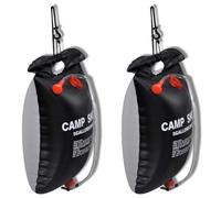 2 pezzi Doccia da campeggio 20L solare doccia esterna portatile nera per campeggio escursionismo viaggi