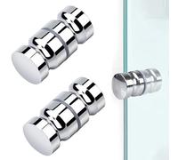 2 Pezzi Doccia Porta Pulsante Pomello per Porta Pomello Doccia Vetro Tondo Pomello Pomolo, per Porta Doccia in Acciaio Inox Maniglia per Fori Diametro 8-9mm, per Vetri Spessore 4-12mm per Cucina