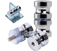 2 Pezzi Doccia Porta Pulsante Pomello per Porta Pomello Doccia Vetro Tondo Pomello Pomolo per Porta Doccia in Acciaio Inox Maniglia per Porta,Maniglione da Bagno In Acciaio Inossidabile (Model-D)