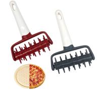 2 Pezzi Docker per Impasto per Pizza, Rullo di Pasta per Pizza, Rullo Manuale per Impasto, Sfogliatrice Professionale a Rulli Pizza, Accessori di Cottura, Adatto per Pizza, Cottura, Biscotti