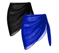 2 pezzi donna spiaggia wrap sarong copertura bikini copertura up spiaggia sciarpa pareos telo mare costume costume da bagno gonna gonna spiaggia spiaggia abbigliamento copertura corta abito spiaggia