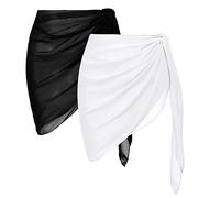 2 pezzi donna spiaggia wrap sarong copertura bikini copertura up spiaggia sciarpa pareos telo mare costume costume da bagno gonna gonna spiaggia spiaggia abbigliamento copertura corta abito spiaggia