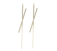 2 pezzi Donne Orecchini Fashion Wrap Orecchini a gancio crawler Ladies Elegante Crawler Clip Clip Diagonale Studri per donne Regalo per feste di San Valentino