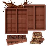 2 Pezzi Dubai Chocolate Stampi in Silicone 2 Cavità Cioccolata Dubai Stampo per Torrone Stampo Cioccolato Tavoletta,Stampi Cioccolatini per Cottura di Dolci e la Decorazione di Torte