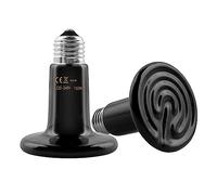 2 Pezzi E27 150W Lampadina Riscaldante in Ceramica 220-240V, Rettile Lampada a Infrarossi Riscaldante, per Anfibi e Rettili Tartaruga, Uccelli, Lucertola, Pulcino, Serpente