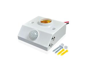 2 Pezzi E27 Portalampada Dado Portalampada con Interruttore di Rilevamento del Movimento PIR Portalampada Dado Portalampada Portalampada AC 85 V-265 V