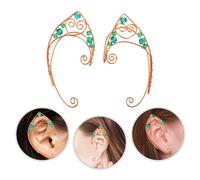 2 pezzi Ear Cuff da donna, non piercing, stile fata elfo, accessorio retrò in