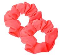 2 Pezzi Elastici Capelli Donna Corallo Fluorescente Pop Cravatte per Capelli Tinta Unita Fascia Elastica Scrunchies per Capelli Seta Elastico Capelli Seta Accessori per Capelli per Donna e Ragazze