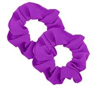 2 Pezzi Elastici Capelli Donna Viola Pop Cravatte per Capelli Tinta Unita Fascia Elastica Scrunchies per Capelli Seta Elastico Capelli Seta Accessori per Capelli per Donna e Ragazze