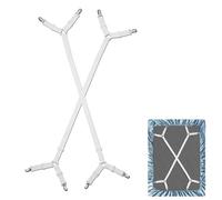 2 Pezzi Elastici Ferma Lenzuola, Bretelle per Lenzuola con Clip in Metallo, Réglable Élastiques Triangle Sangles, Elastique Drap Housse avec Clips en Méta,coprimaterassi, Letto o Divano