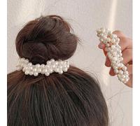 2 pezzi Elastici per capelli con perle finte stile minimalista, multifunzionali come fermacode e braccialetti, accessori per capelli Tagli UnicaColore unicoPoliestere