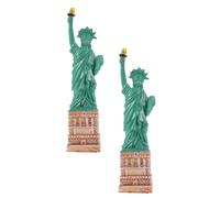 2 pezzi elegante statua della libertà scrivania scultura ornamento New York
