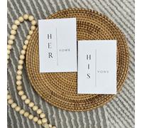 2 pezzi Eleganti Libri dei Voti Matrimoniali "Lui e Lei" - 28 Pagine, 5,5" X 3,9" - Perfetti per Addii al Nubilato, Anniversari e Matrimoni - Includono Lettere d'Amore per la Capsula del Tempo - Regal