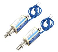 2 Pezzi Elettromagnete a Solenoide di Tipo Pull Push, JF-0530B DC 6/12/24V 300mA 5N Elettromagnete di Controllo Automazione Solenoide Lineare (6V)
