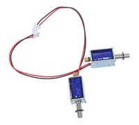 2 Pezzi Elettromagnete Push-pull in Ferro Argento | Contatto Affidabile, Posizionamento Rapido, Azionamento in Continua, Adatto a Strumenti e Impieghi Industriali
