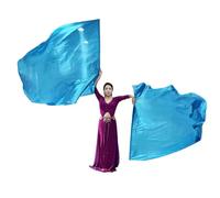 2 Pezzi Elogio Danza Adorazione Bandiere Con Asta Scalabile Semicerchio Adorazione Ali Per Chiese Danza Puntelli di Scena