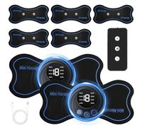 2 pezzi Ems Massaggiatore Mini Massaggiatore Elettrico Massaggiatore Corpo & Massaggiatore Collo 8 Modalità 19 Livelli Ricarica USB 5 Massaggiatore Elettrico per Massaggiare Dolori Muscolari