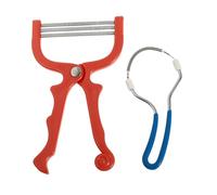 2 Pezzi Epilatore Manuale per Viso Donna, Acciaio Inox, 15x8,6x0,7cm | Impugnatura Antiscivolo, Controllo Fine, per Labbro Alto e Ascelle, Routine allo Specchio Colore Casuale