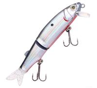 2 pezzi esche snodate affondanti pesciolino 11,5 cm 14,5 g Full Coated Hard Bait con occhi rossi per pesca d'acqua dolce trota spigola pesce persico luccio attrezzatura da pesca in sei colori (D)