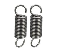 2 Pezzi Estensione Molla 3 x 25 x 130 mm, Filo Diametro 3 mm, OD 25 mm, Libero Lunghezza 130 mm, Molla Acciaio Molla a trazione con Doppio Gancio
