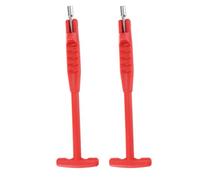 2 Pezzi Estrattore Valvole Pneumatici in Plastica Rosso | Impugnatura Antiscivolo, Superficie Liscia e Buona Presa, per Valvole Tubeless Auto e Manutenzione Bici