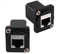 2 pezzi Ethernet GigE RJ45 Cat 6A EtherCON connettore modulare passante per pannello per serie EH NE8FDX-P6