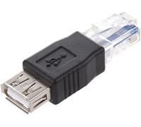 2 pezzi Ethernet RJ45 maschio a USB femmina adattatore convertitore + fascette in omaggio
