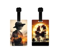 2 Pezzi Etichetta per Bagaglio Viaggio in Silicone e PVC,Manga Anime Cool Identifica Facilmente Bagaglio,per Aereo Bagaglios Valigie Zaini,Targhetta Valigia con nome, per donne, uomini,pirata