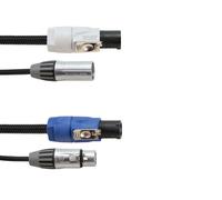 2 pezzi - EUROLITE Cavo Combinato DMX P-Con 5 pin XLR 1,5m - Cavo Ibrido Profess