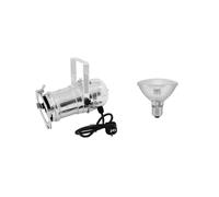 2 pezzi - EUROLITE Spot PAR-30 Argento + LED 11W E27 6500K per Illuminazione Pro