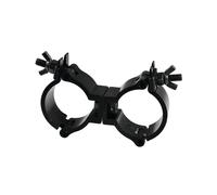 2 pezzi - EUROLITE TPC-15 Morsetto Mobile Nero - Doppio Girevole per Tubo 50 mm,