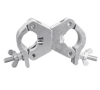 2 pezzi - Eurolite TPC-35 Morsetto Mobile Argento per Tubo 50 mm, Carico Max 500