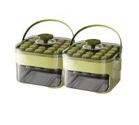 2 Pezzi Fabbricatore Di Ghiaccio Easy Press, Fabbricatore Di Cubetti Di Ghiaccio Easy Press Con Coperchio, Stampo Salvaspazio Per Di Casa, Vassoio Antimacchia Di Grande Capacità Per Tequila