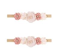 2 Pezzi Fasce Per Capelli In Nylon Per Bambina Fascia Elastica Per Capelli Con Fiocchi Accessori Per Capelli Per Neonato