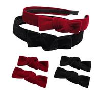 2 Pezzi Fasce Per La Testa E 2 Coppie Fornelli A Fiocchi, Elei E Semplici Fasce Per La Testa, Accessori Per Il Design Dell'Acconciatura, Accessori Per Capelli Da Donna Elei.