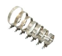 2 pezzi fascette stringitubo in acciaio inossidabile, bullone a T, clip for tubo di scarico, sigillatura, saldatura, riparazione, accessori hardware(4 inch 2pcs)