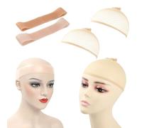 2 Pezzi Fascia Parrucche di Antiscivolo con Parrucca Tappi, Fascia Capelli in Silicone, Parrucca Rete Elastica, Accessori per Parrucca Fissa, Senza Cuciture, per Parrucca Sport Yoga Cosplay (C)