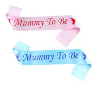 2 pezzi fascia per baby shower, fascia per mamma in attesa, tracolla per baby shower, fascia per baby shower, festa di benvenuto per bambini (rosa, blu)