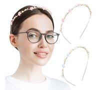 2 Pezzi Fascia per Capelli da Donna, Decorazione per Ragazze Alla Moda, Cerchietto di Cristallo, Fascia per Capelli con Strass, Bellissimo Copricapo per Ballo di Fine Anno/Festa