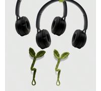 2 pezzi Fascia per capelli, turbante, e fascia per sudore, realizzati a mano all'uncinetto, con foglie, in stile mori, di colore verde, carini Tagli UnicaPianteAcrilica