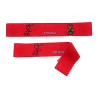 2 Pezzi Fascia per Testa in Stile Giapponese Rosso in Poliestere | Tocco Morbido e Comodo, Adatta a Diverse Forme del Capo, Facile da Riporre