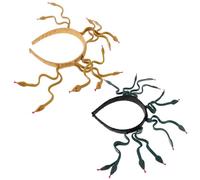 2 Pezzi Fascia Serpente per Costume, Copricapo Egiziano Donna | Plastica Vinile, Dettagli Intricati e Design Flessibile, per Feste di Halloween e Spettacoli di Scena