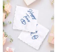 2 Pezzi Fazzoletto da Sposa Ricamato, Regalo per la Sposa per il Giorno del Matrimonio, Pianto Felice, Regalo per la Festa della Sposa, Addio al Nubilato, Regalo per la Mamma e la Suocera Tessuto