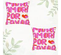 2 pezzi Federa per cuscino con stampa a cuore e lettera di dopamina, decorazione per divano, camera da letto, soggiorno (inserto cuscino non incluso) 40*40,50*50,45x45 cmMicro visone