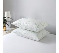 2 PEZZI Federe per cuscini in bambù morbide e traspiranti, impermeabili, con cerniera di raffreddamento, per camera da letto e sonno 60*60,50*66,50*70,50*75,51*91,43*63,48*74Colore unicoFibra di bambo