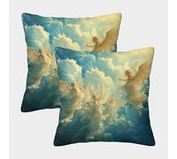 2 Pezzi Federe Per Cuscino Angelo Morbida Fodere Copricuscino Fantasy Con Stampa 3D Per Soggiorno Giardino Interno O Esterno 50x50cm