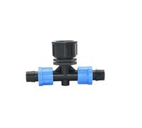 2 Pezzi Femmina da 1/2 3/4 a 16 mm, connettore a T for Nastro gocciolante, divisore d'Acqua a 2 Vie for irrigazione a Nastro gocciolante for Serra(3I4)